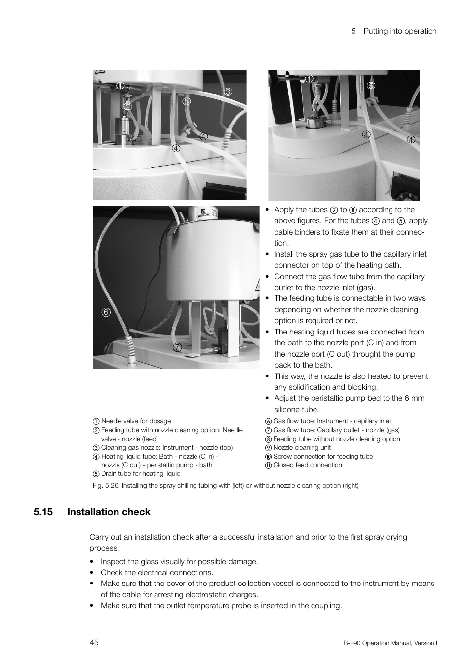5 .15 installation check | BUCHI Inert Loop B-295 User Manual | Page 45 / 84