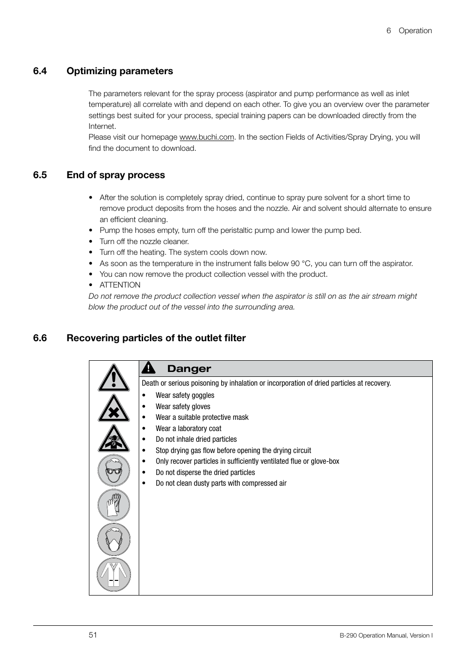 BUCHI Inert Loop B-295 User Manual | Page 51 / 84