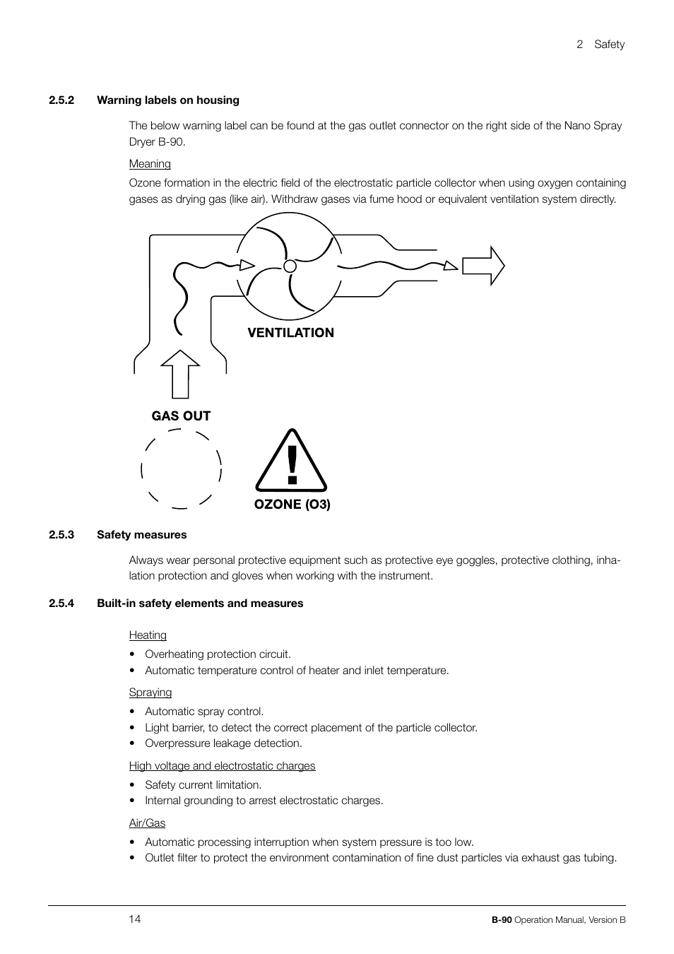 BUCHI Nano Spray Dryer B-90 User Manual | Page 14 / 104