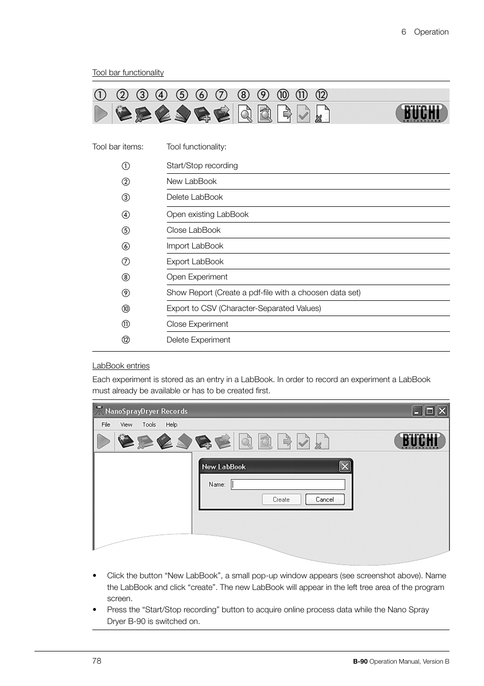 BUCHI Nano Spray Dryer B-90 User Manual | Page 78 / 104