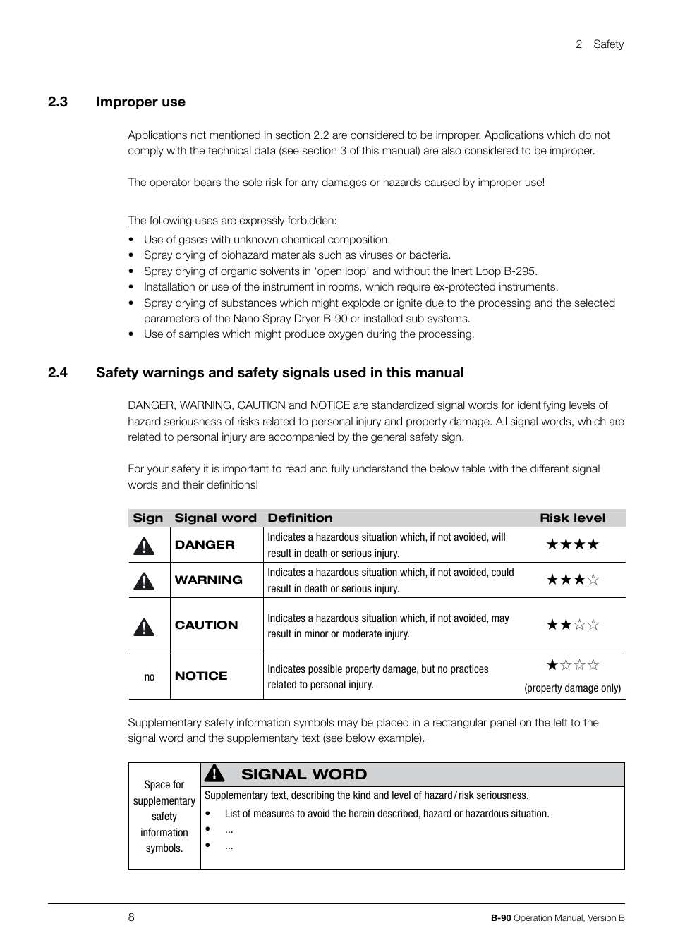 BUCHI Nano Spray Dryer B-90 User Manual | Page 8 / 104