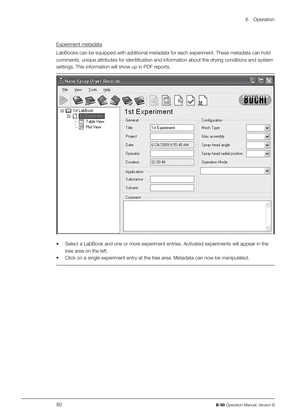 BUCHI Nano Spray Dryer B-90 User Manual | Page 80 / 104