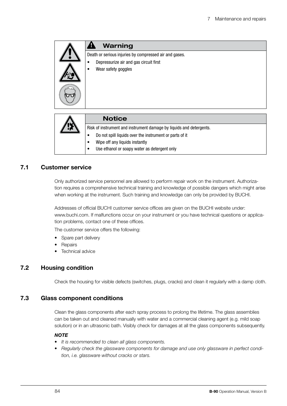 BUCHI Nano Spray Dryer B-90 User Manual | Page 84 / 104