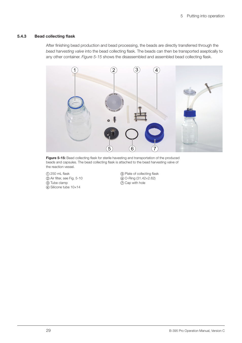 3 bead collecting flask | BUCHI Encapsulator B-395 Pro User Manual | Page 29 / 82