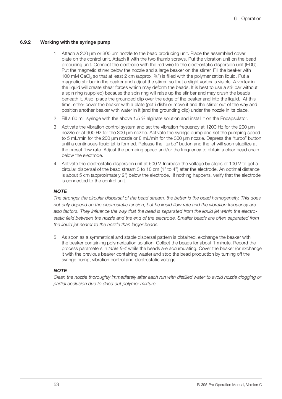 2 working with the syringe pump | BUCHI Encapsulator B-395 Pro User Manual | Page 53 / 82