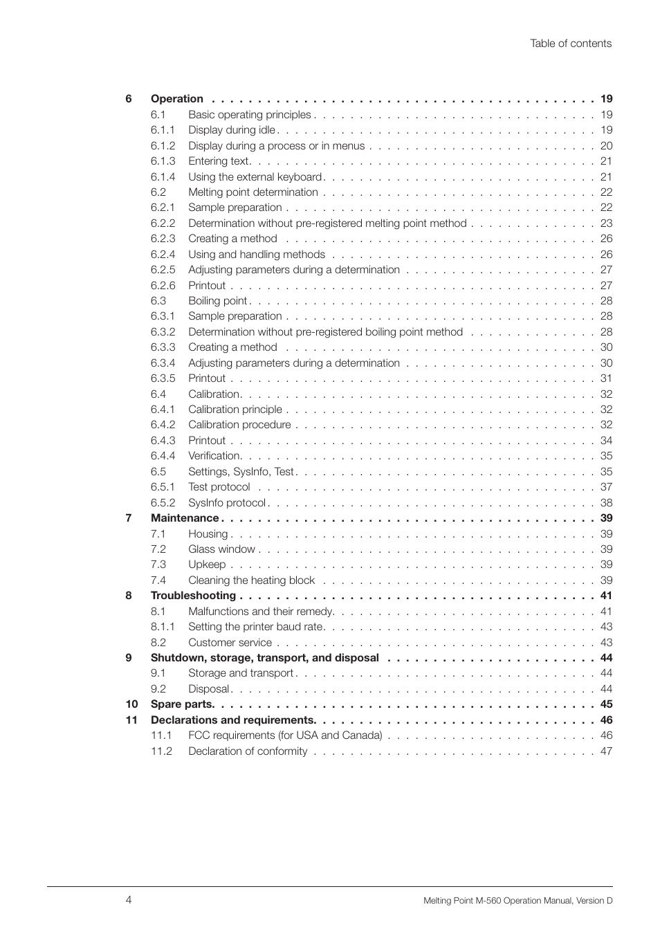 BUCHI Melting Point M-560 User Manual | Page 4 / 50