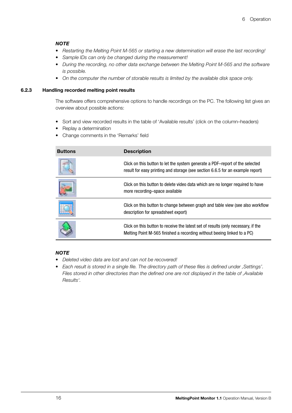 BUCHI Melting Point M-565 User Manual | Page 16 / 32