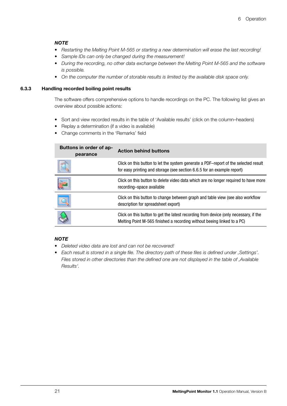BUCHI Melting Point M-565 User Manual | Page 21 / 32