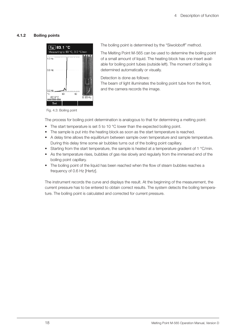 2 boiling points | BUCHI Melting Point M-565 User Manual | Page 18 / 60