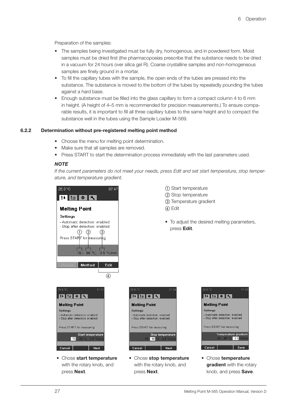 BUCHI Melting Point M-565 User Manual | Page 27 / 60