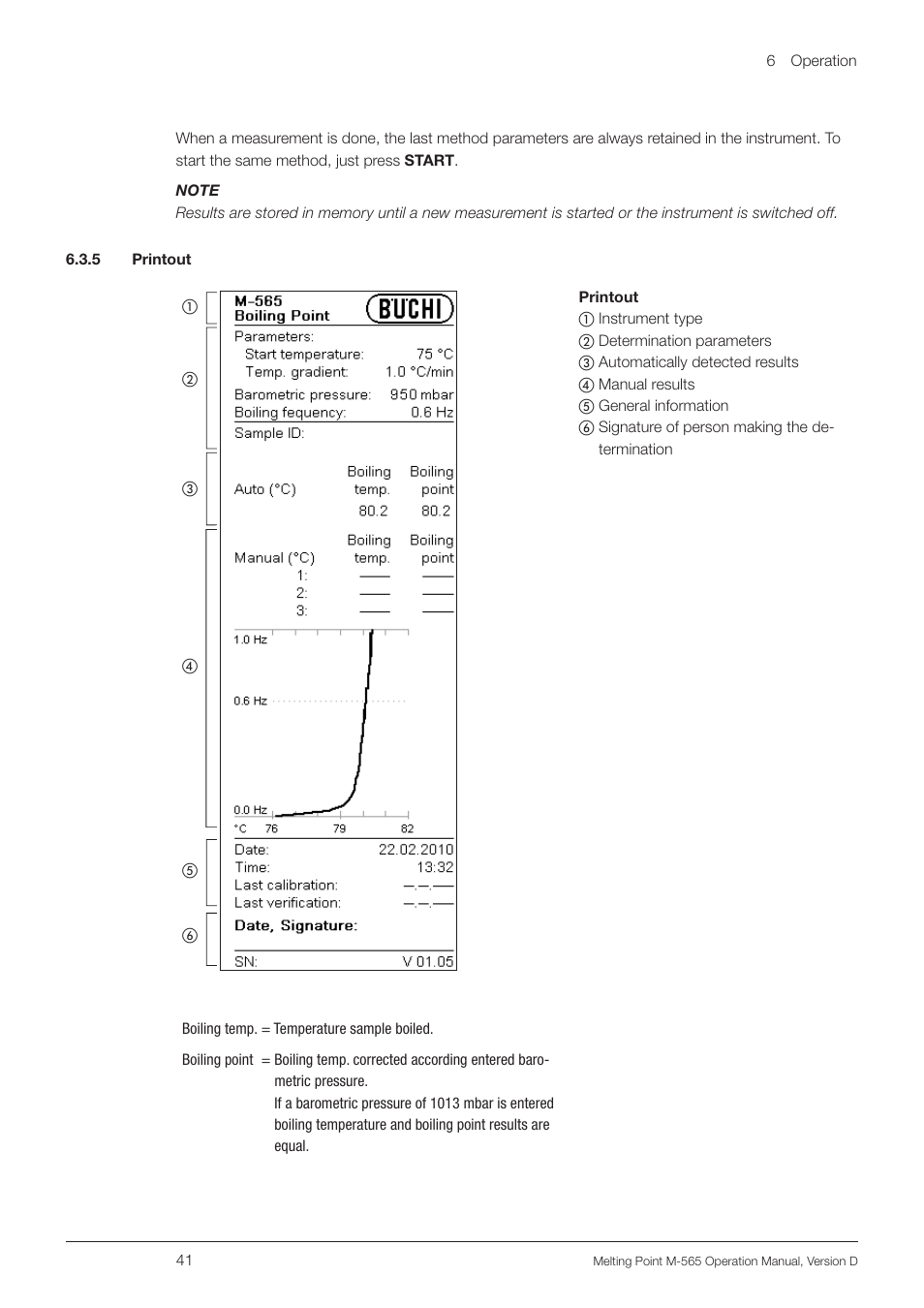 5 printout | BUCHI Melting Point M-565 User Manual | Page 41 / 60