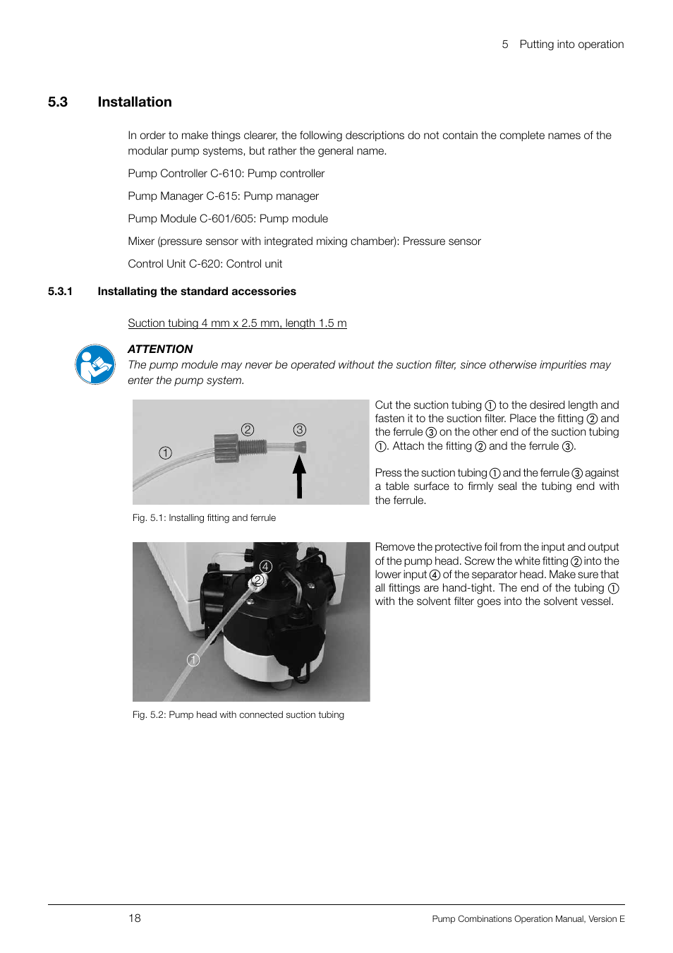 5 .3 installation | BUCHI Pump Module C-605 User Manual | Page 18 / 50