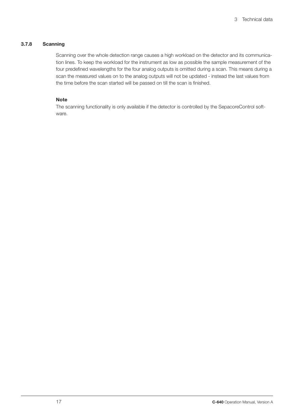BUCHI UV-Vis Detector C-640 User Manual | Page 17 / 44