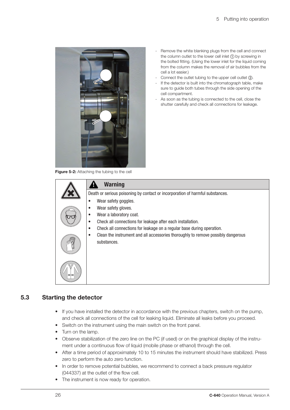 BUCHI UV-Vis Detector C-640 User Manual | Page 26 / 44