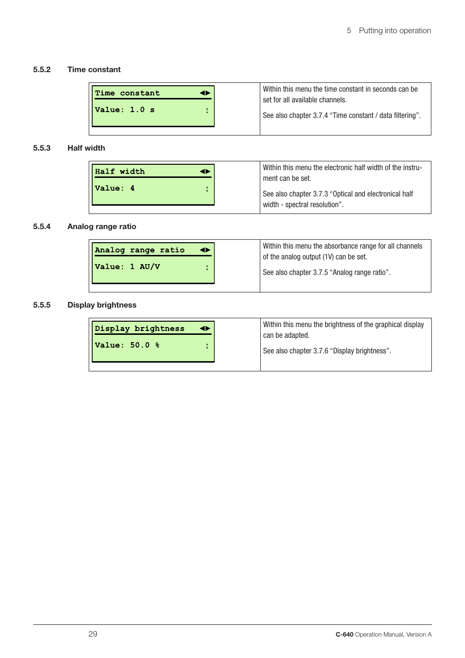 BUCHI UV-Vis Detector C-640 User Manual | Page 29 / 44