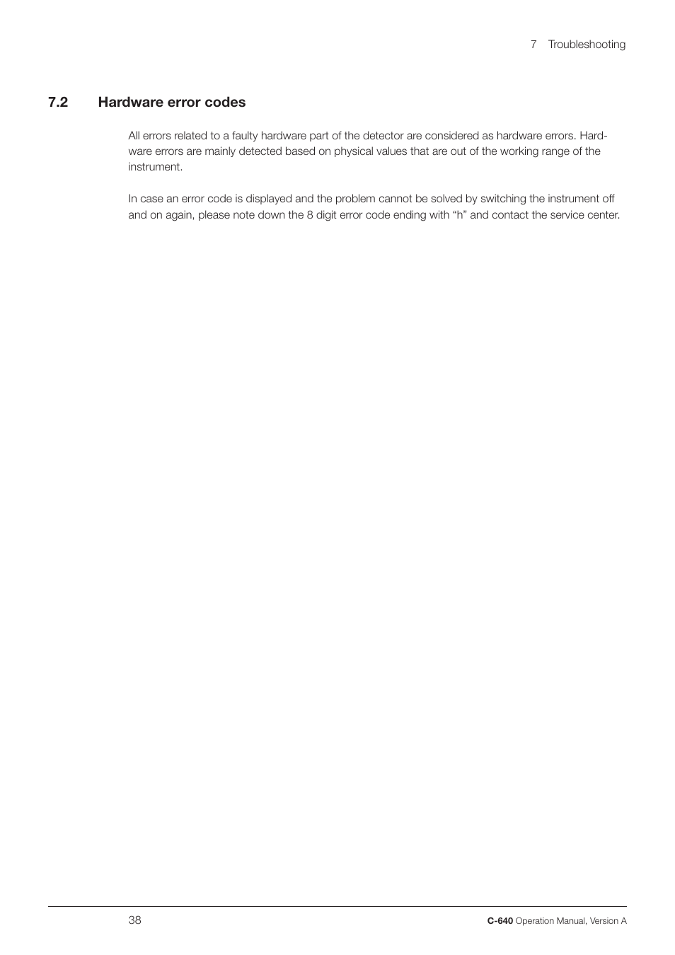 BUCHI UV-Vis Detector C-640 User Manual | Page 38 / 44