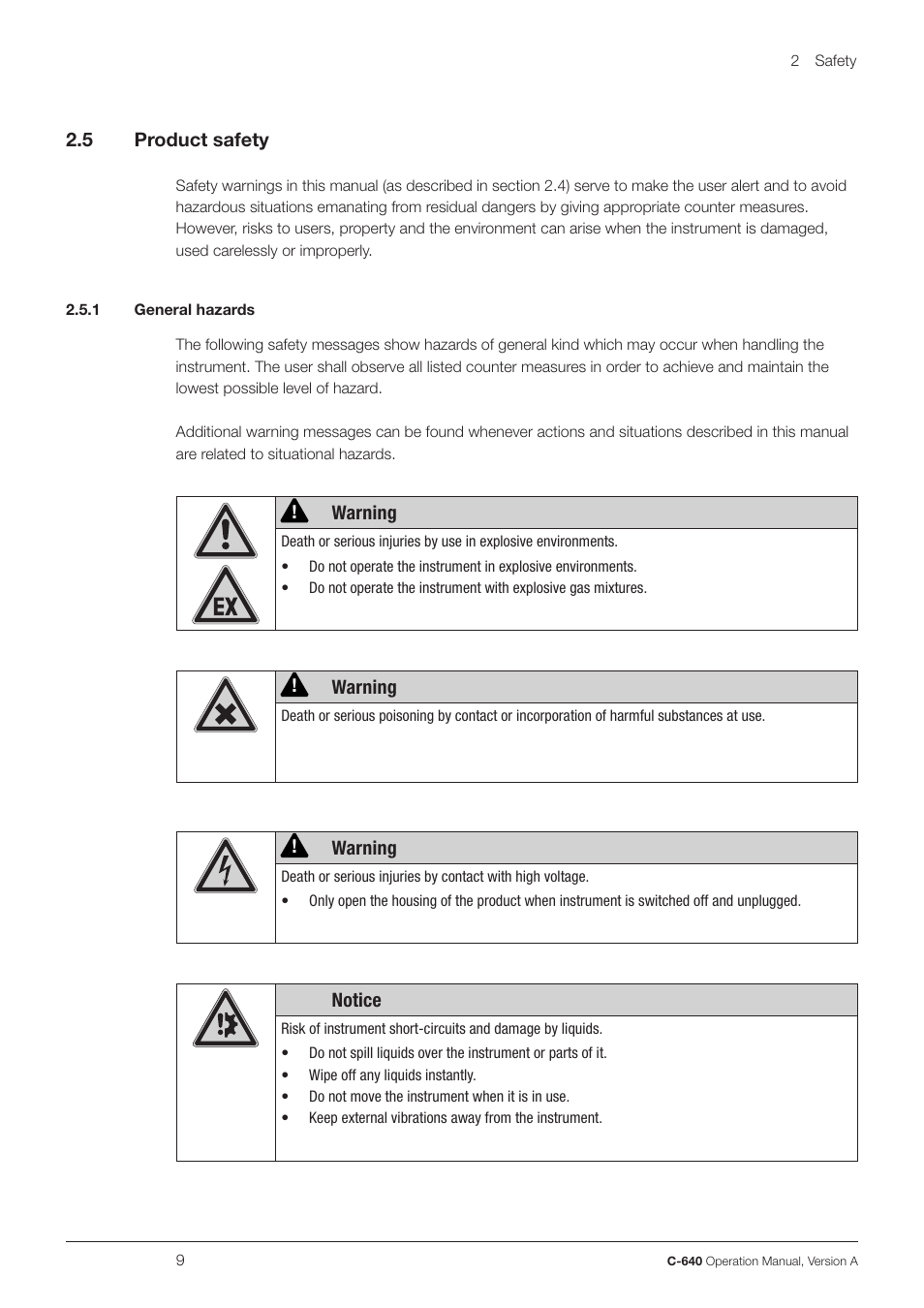 BUCHI UV-Vis Detector C-640 User Manual | Page 9 / 44
