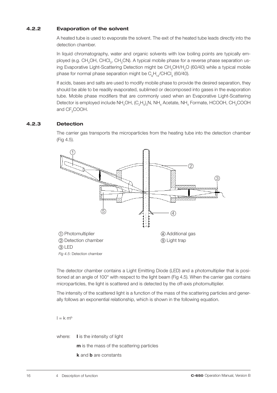 2 evaporation of the solvent, 3 detection | BUCHI ELS Detector C-650 User Manual | Page 16 / 56