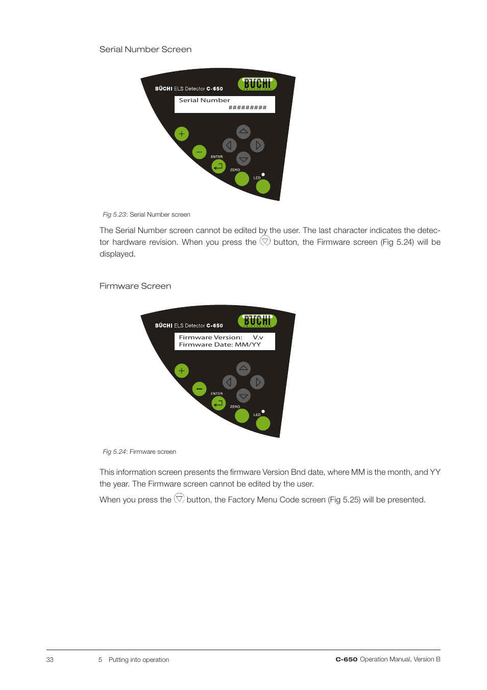 BUCHI ELS Detector C-650 User Manual | Page 33 / 56