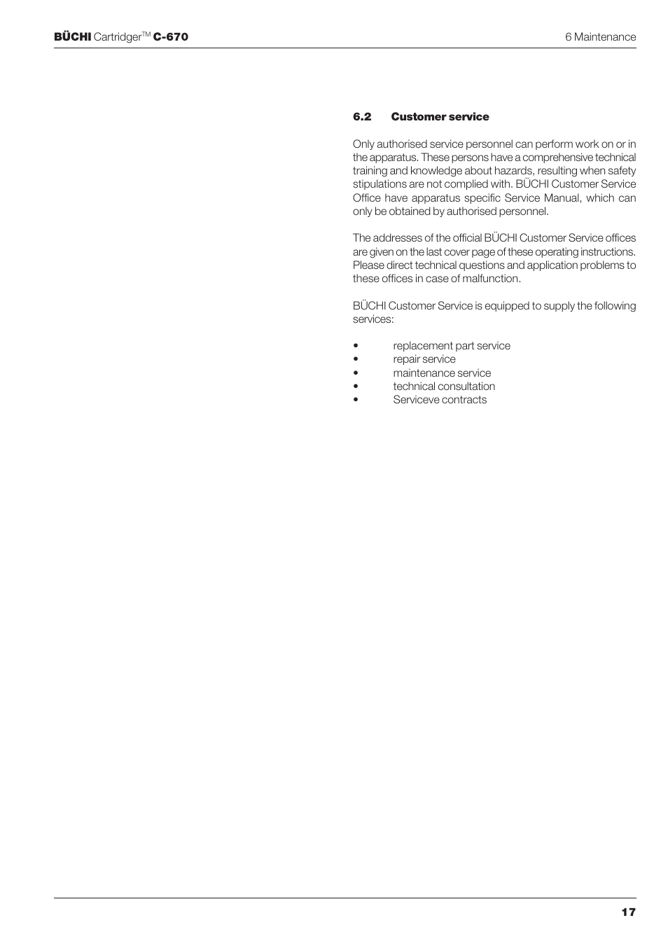 BUCHI Cartridge C-670 User Manual | Page 19 / 26