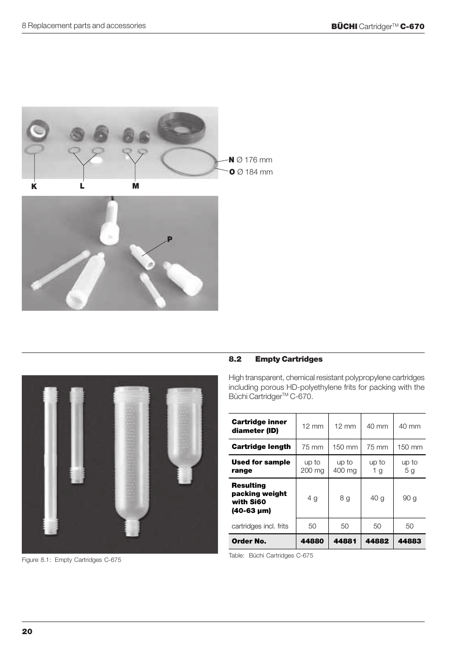 BUCHI Cartridge C-670 User Manual | Page 22 / 26