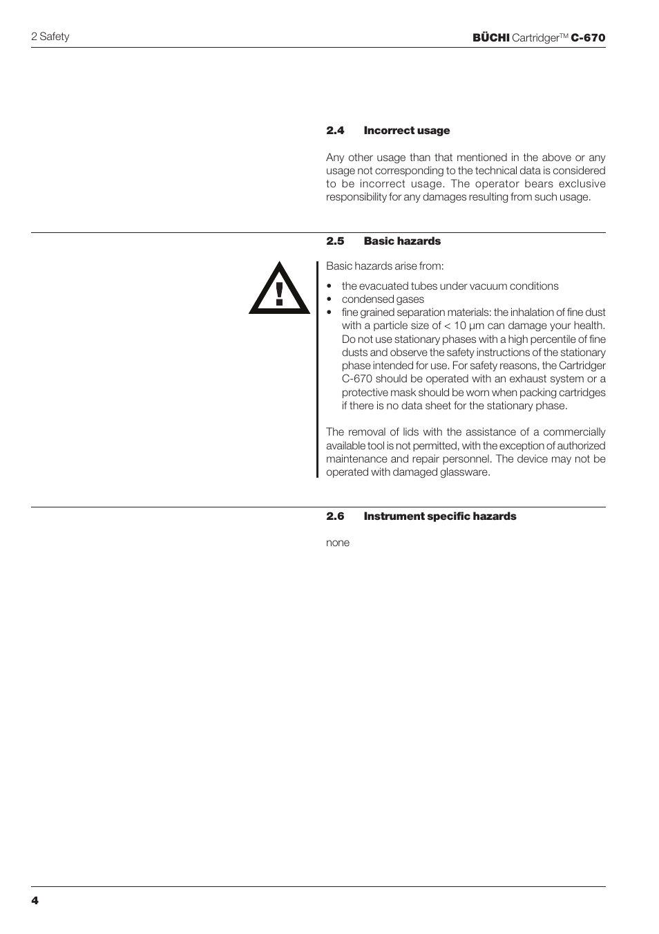 BUCHI Cartridge C-670 User Manual | Page 6 / 26
