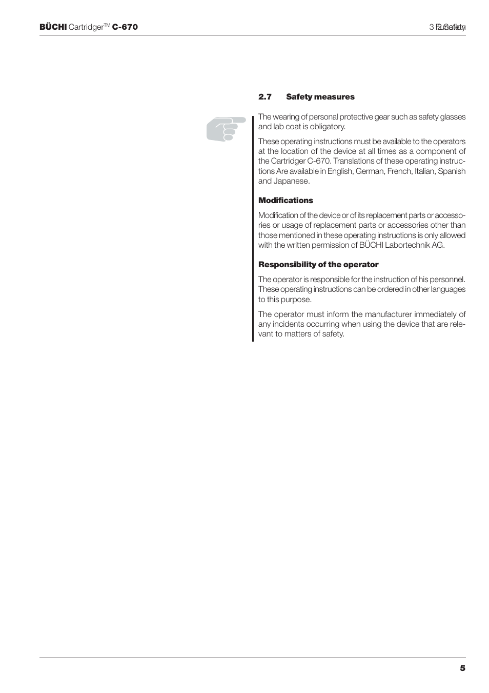 BUCHI Cartridge C-670 User Manual | Page 7 / 26
