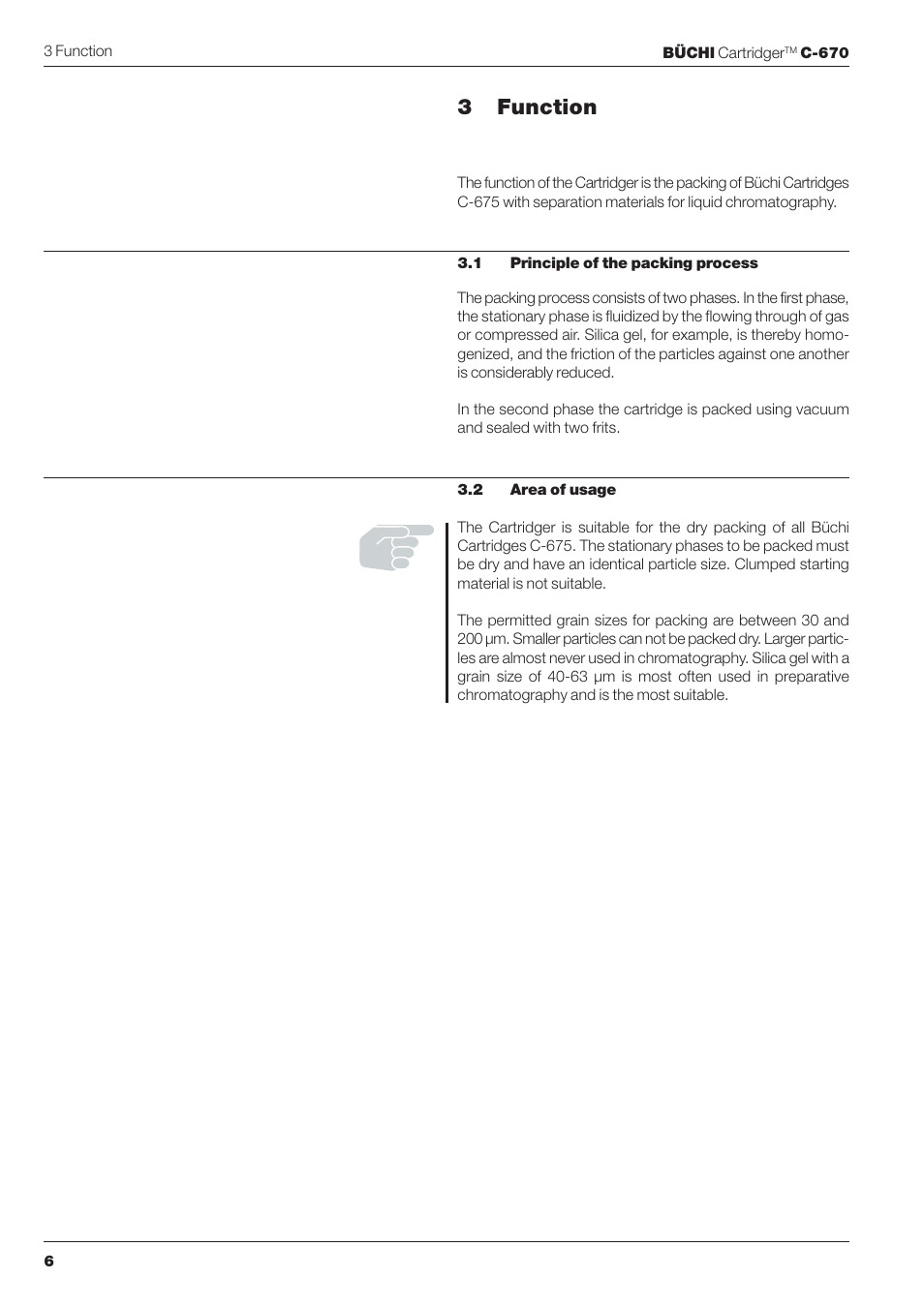 3function | BUCHI Cartridge C-670 User Manual | Page 8 / 26