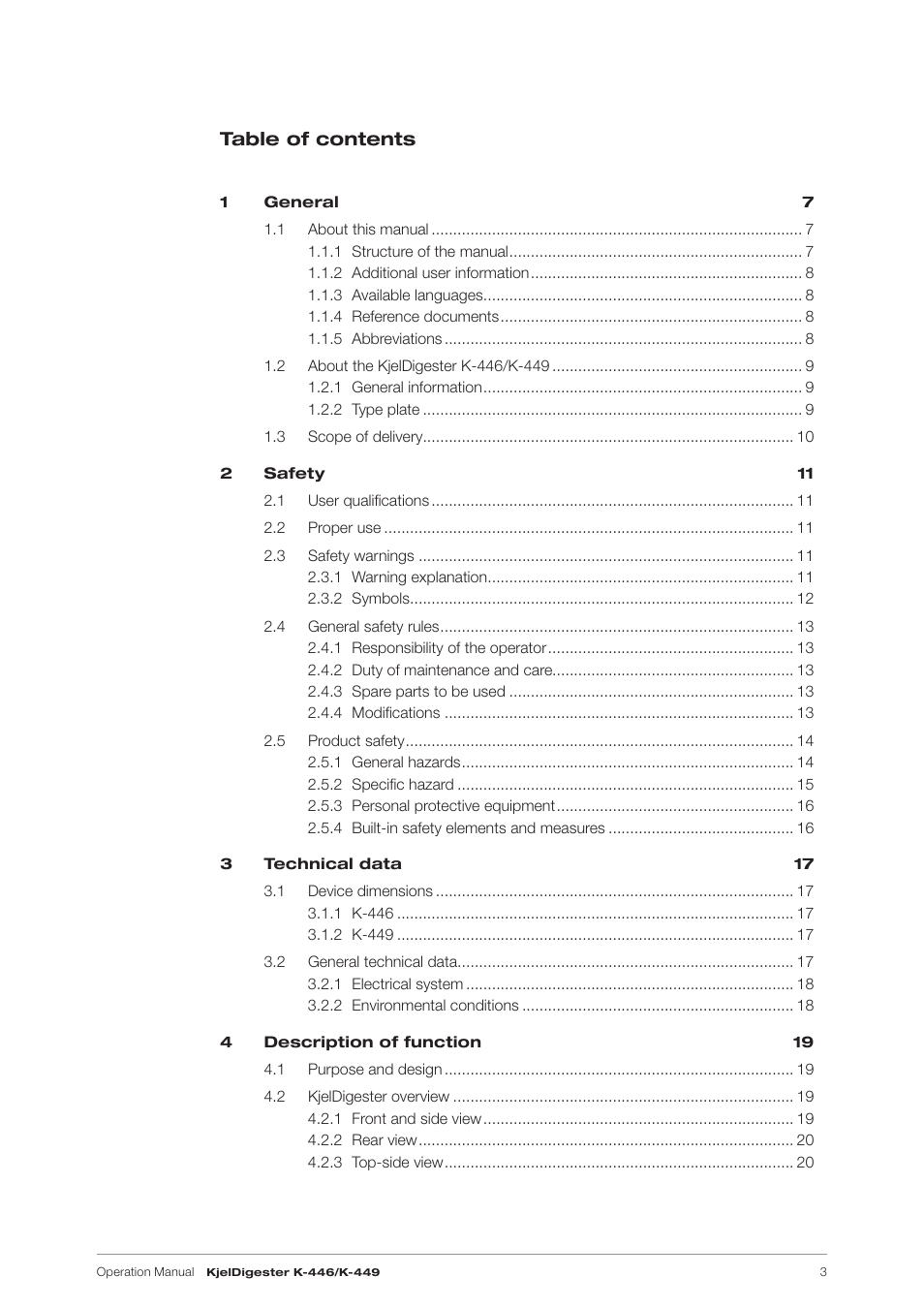 BUCHI KjelDigester K-449 User Manual | Page 3 / 74