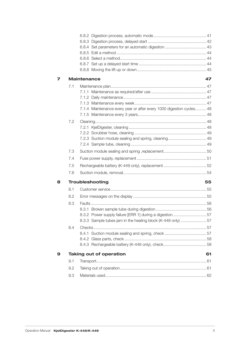 BUCHI KjelDigester K-449 User Manual | Page 5 / 74