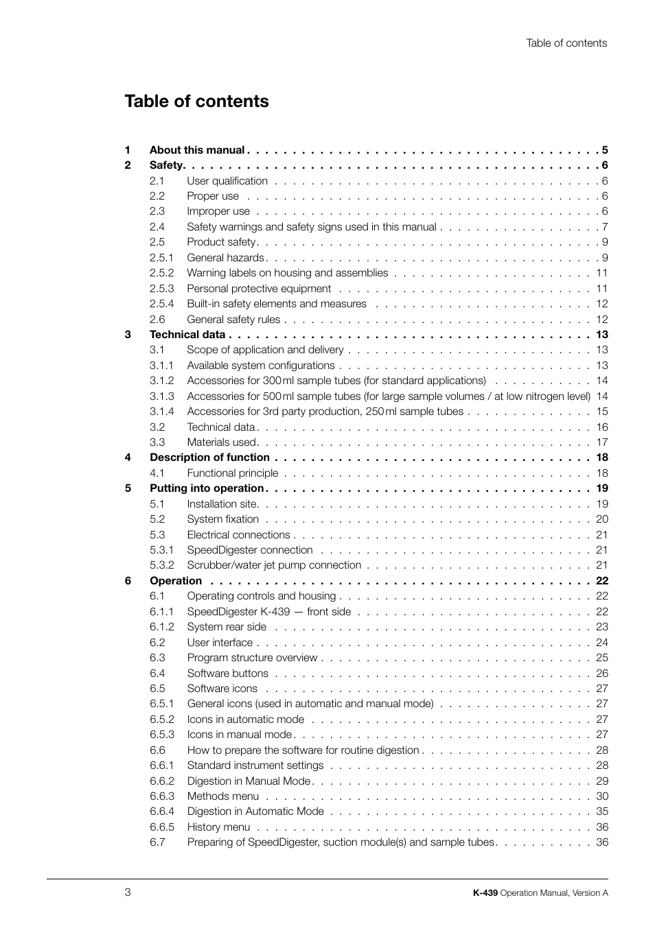 BUCHI SpeedDigester K-439 User Manual | Page 3 / 70