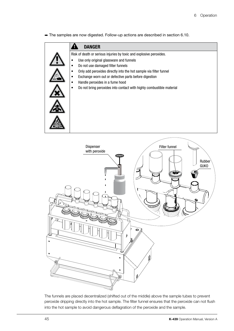 Danger | BUCHI SpeedDigester K-439 User Manual | Page 45 / 70