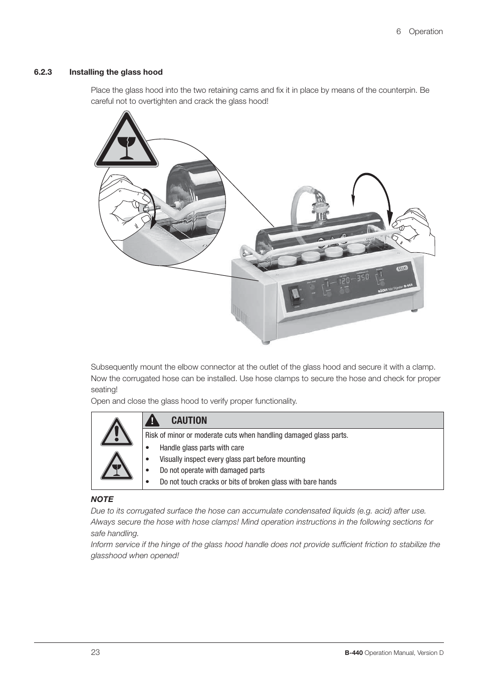 Caution | BUCHI Wet Digester B-440 User Manual | Page 23 / 42