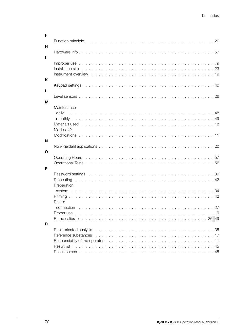 BUCHI KjelFlex K-360 User Manual | Page 70 / 74