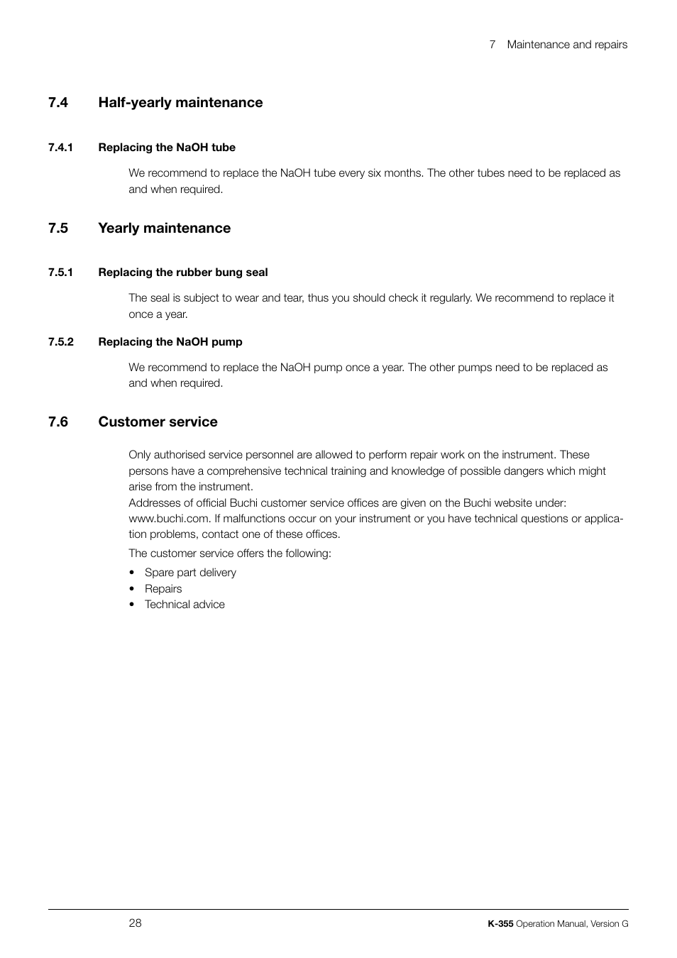 BUCHI Distillation Unit K-355 User Manual | Page 28 / 38