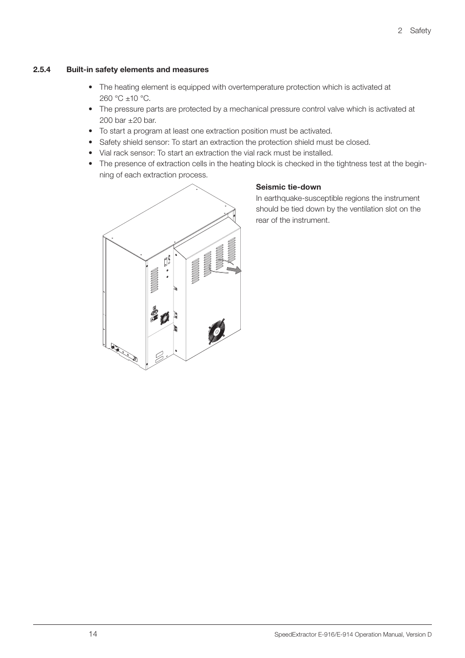 4 built-in safety elements and measures | BUCHI SpeedExtractor E-916 User Manual | Page 14 / 110