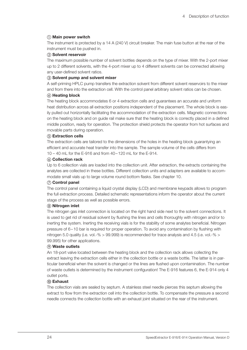 BUCHI SpeedExtractor E-916 User Manual | Page 24 / 110