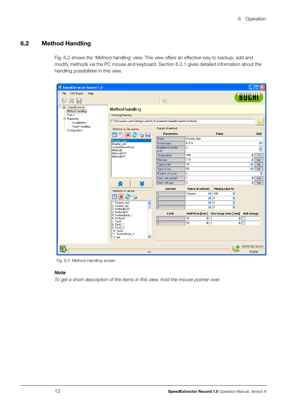 2 method handling, Method handling | BUCHI SpeedExtractor E-916 User Manual | Page 13 / 34