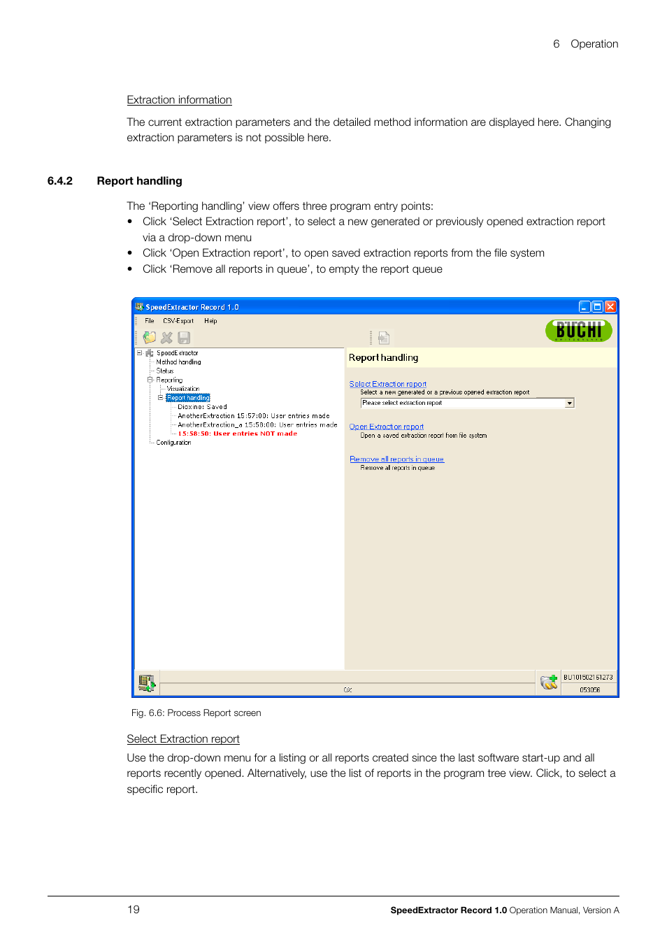 2 report handling | BUCHI SpeedExtractor E-916 User Manual | Page 19 / 34