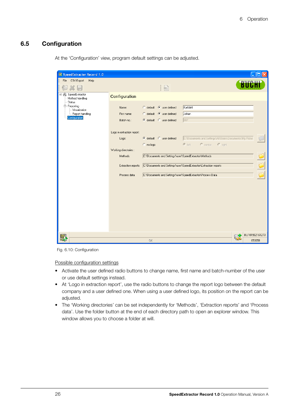 5 configuration, Configuration | BUCHI SpeedExtractor E-916 User Manual | Page 26 / 34