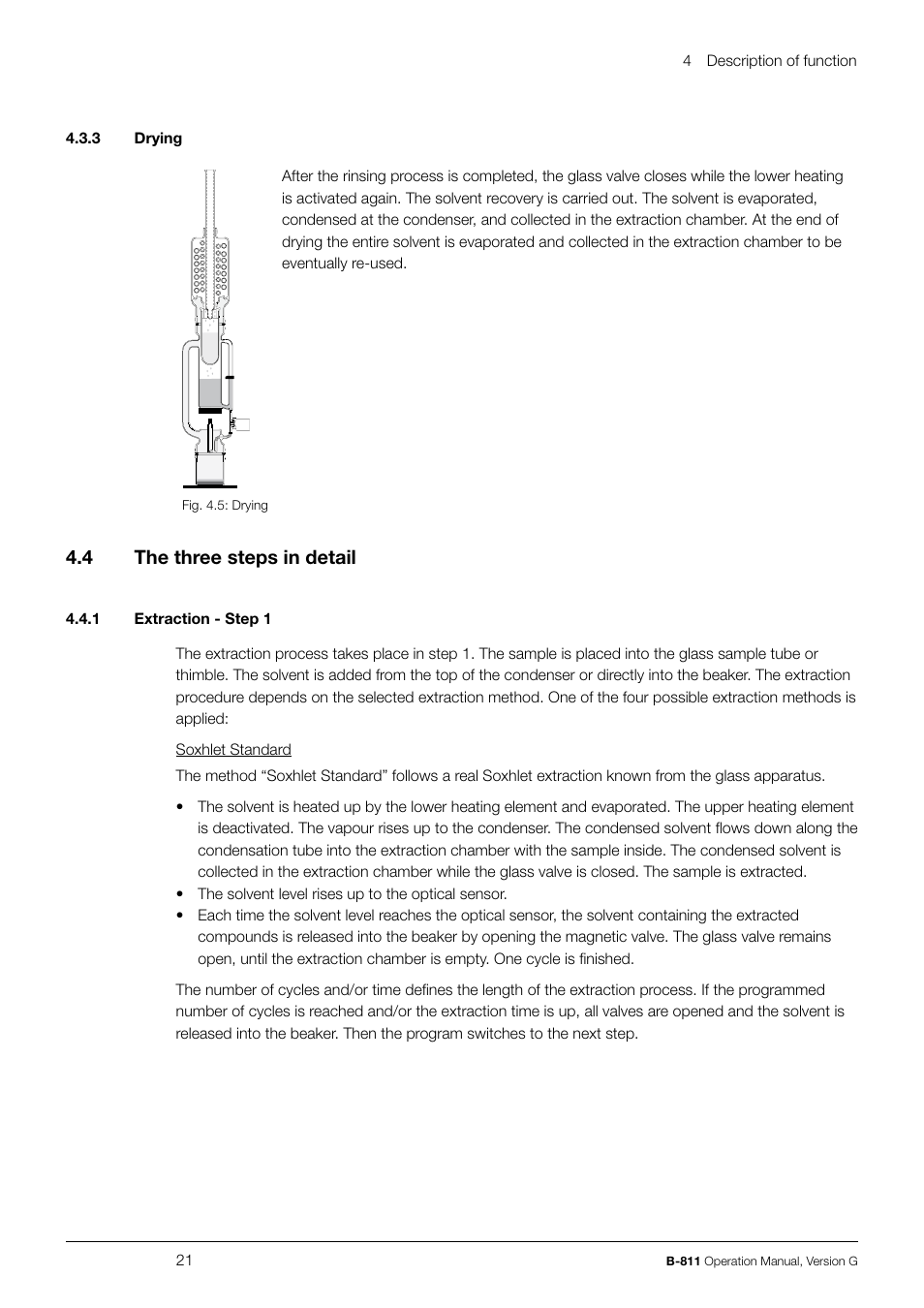 4 .4 the three steps in detail | BUCHI Extraction System B-811 LSV User Manual | Page 21 / 54