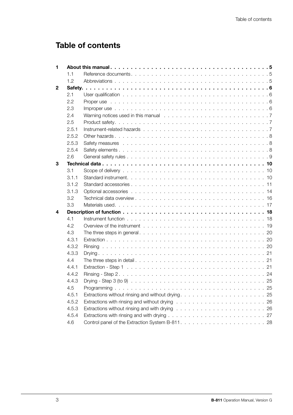 BUCHI Extraction System B-811 LSV User Manual | Page 3 / 54