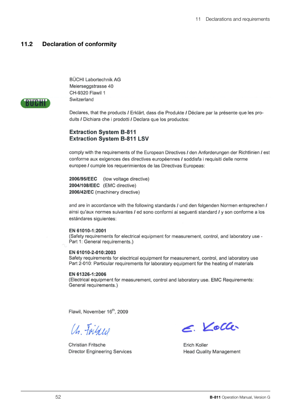 BUCHI Extraction System B-811 LSV User Manual | Page 52 / 54
