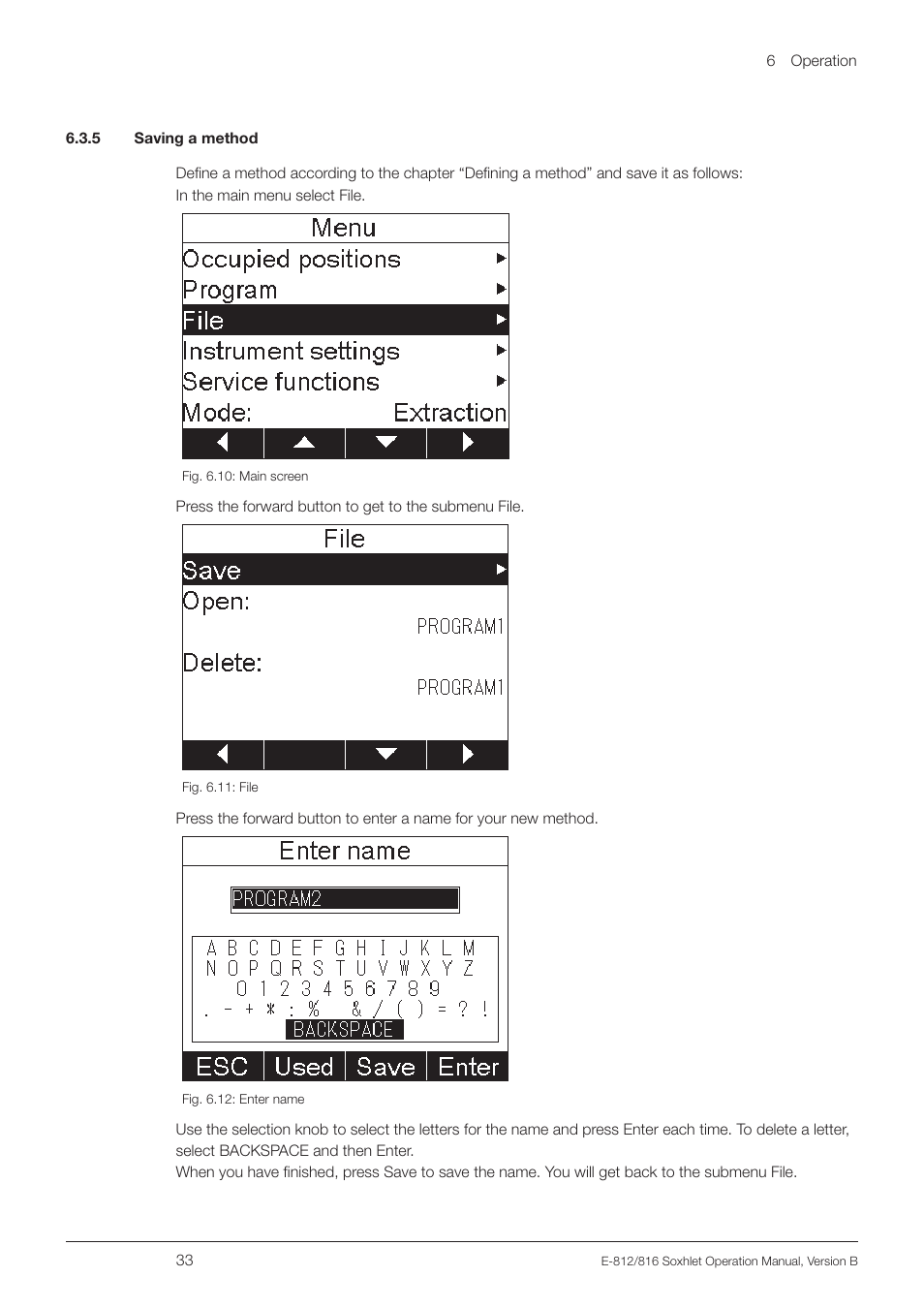 5 saving a method | BUCHI Extraction Unit E-816 SOX User Manual | Page 33 / 56
