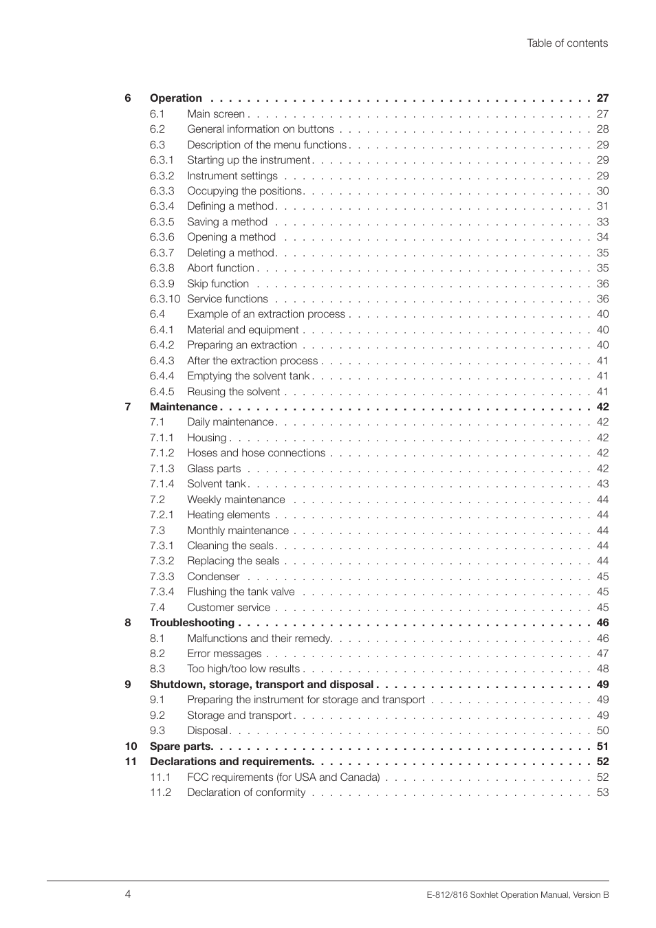 BUCHI Extraction Unit E-816 SOX User Manual | Page 4 / 56