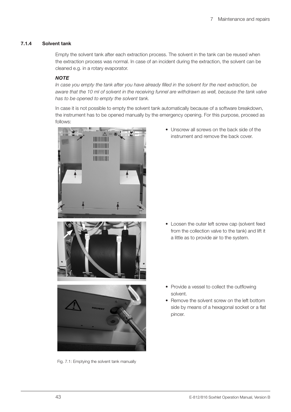 4 solvent tank | BUCHI Extraction Unit E-816 SOX User Manual | Page 43 / 56