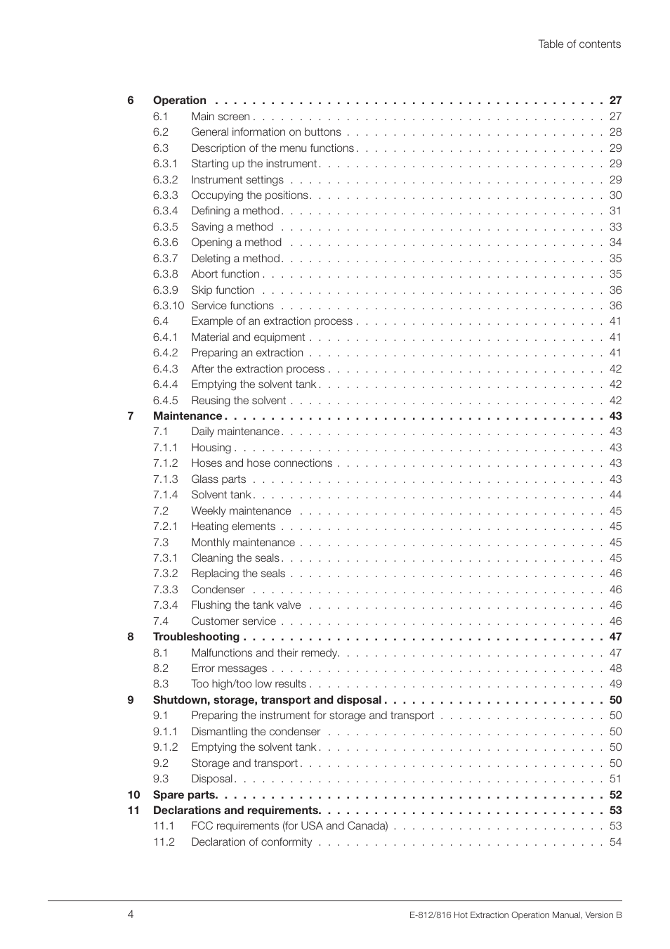 BUCHI Extraction Unit E-816 HE User Manual | Page 4 / 56