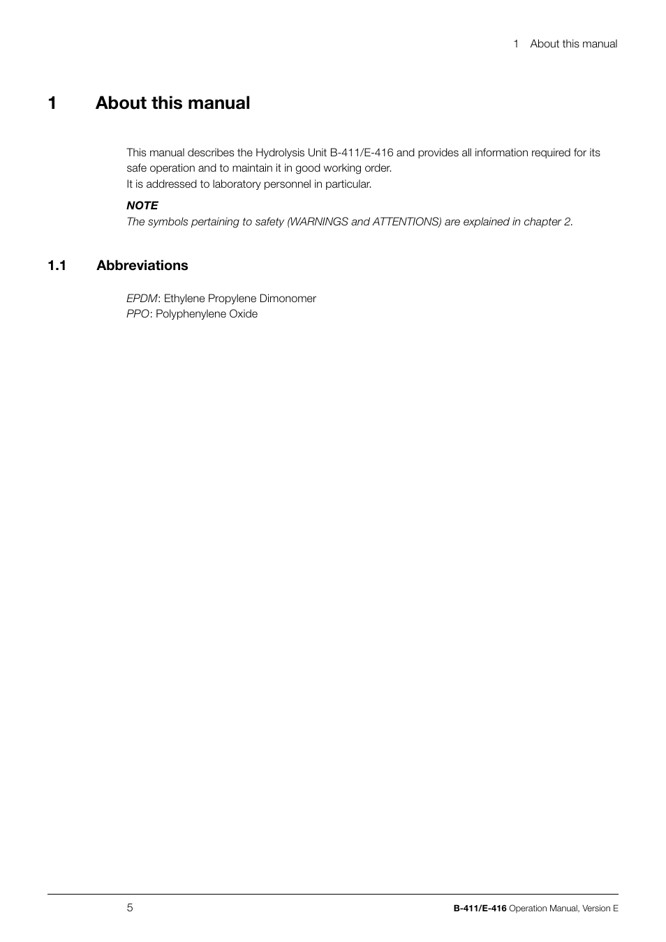 1about this manual | BUCHI Hydrolysis Unit B-411 User Manual | Page 5 / 30