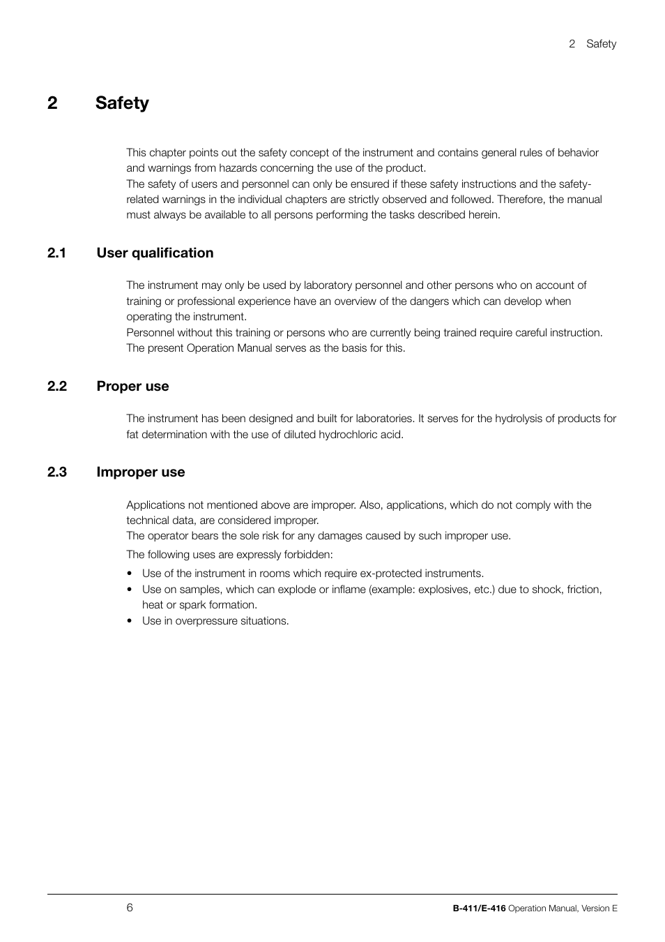 2safety | BUCHI Hydrolysis Unit B-411 User Manual | Page 6 / 30