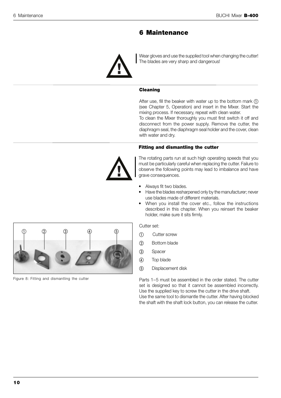 6 maintenance | BUCHI Mixer B-400 User Manual | Page 12 / 25
